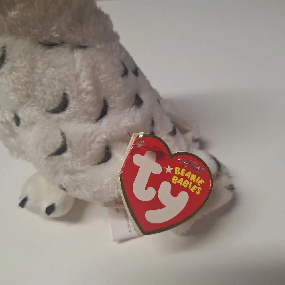 Ty Beanie Babies Summit Snowy‎ Owl 2007 White Bird Soft Wings Original